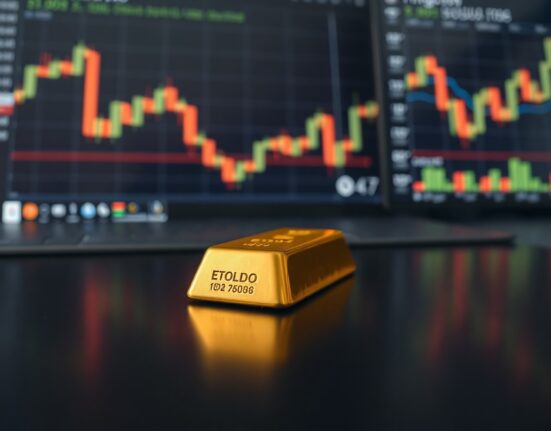 Gold bars stacked on a dark surface, symbolizing investment demand and central bank policy impact.