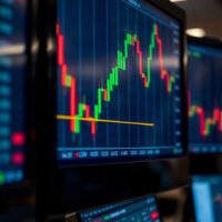 Gold price chart showing a five-day consolidation range between $4,310 and $4,449 on a trading screen.