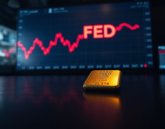 Gold bullion bar near one-month lows ahead of Fed decision on higher-for-longer rates