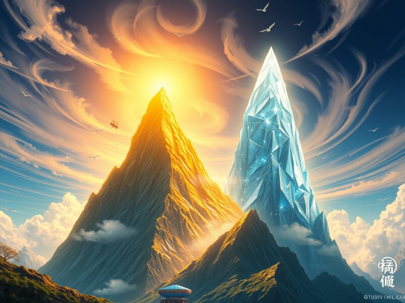 Visual metaphor comparing the soaring market capitalization of gold to the total value of Bitcoin.