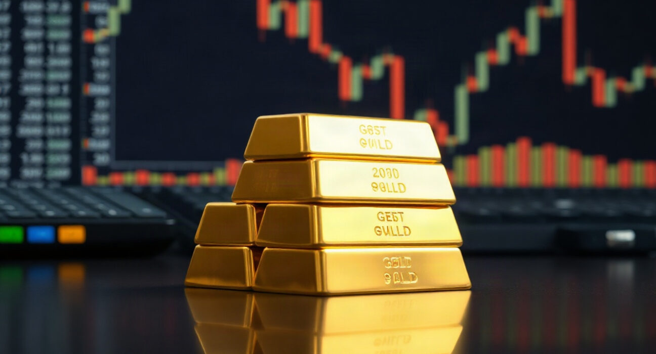 Gold bullion bars stacked, representing the recent price rally and market pause.