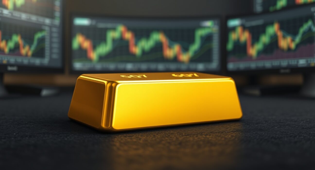 Gold bullion bar representing the surge in gold price above $4,500 amid market volatility.