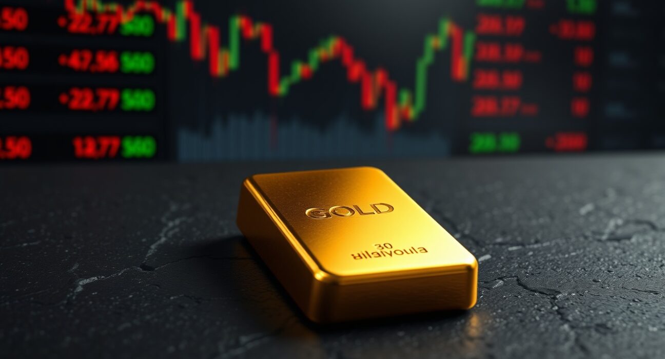 Gold bullion bar representing market stability amid inflation and geopolitical uncertainty in 2025.