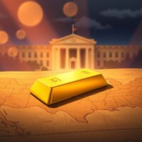 Gold price surges above $5,000 per ounce following US inflation report impacting Federal Reserve policy.