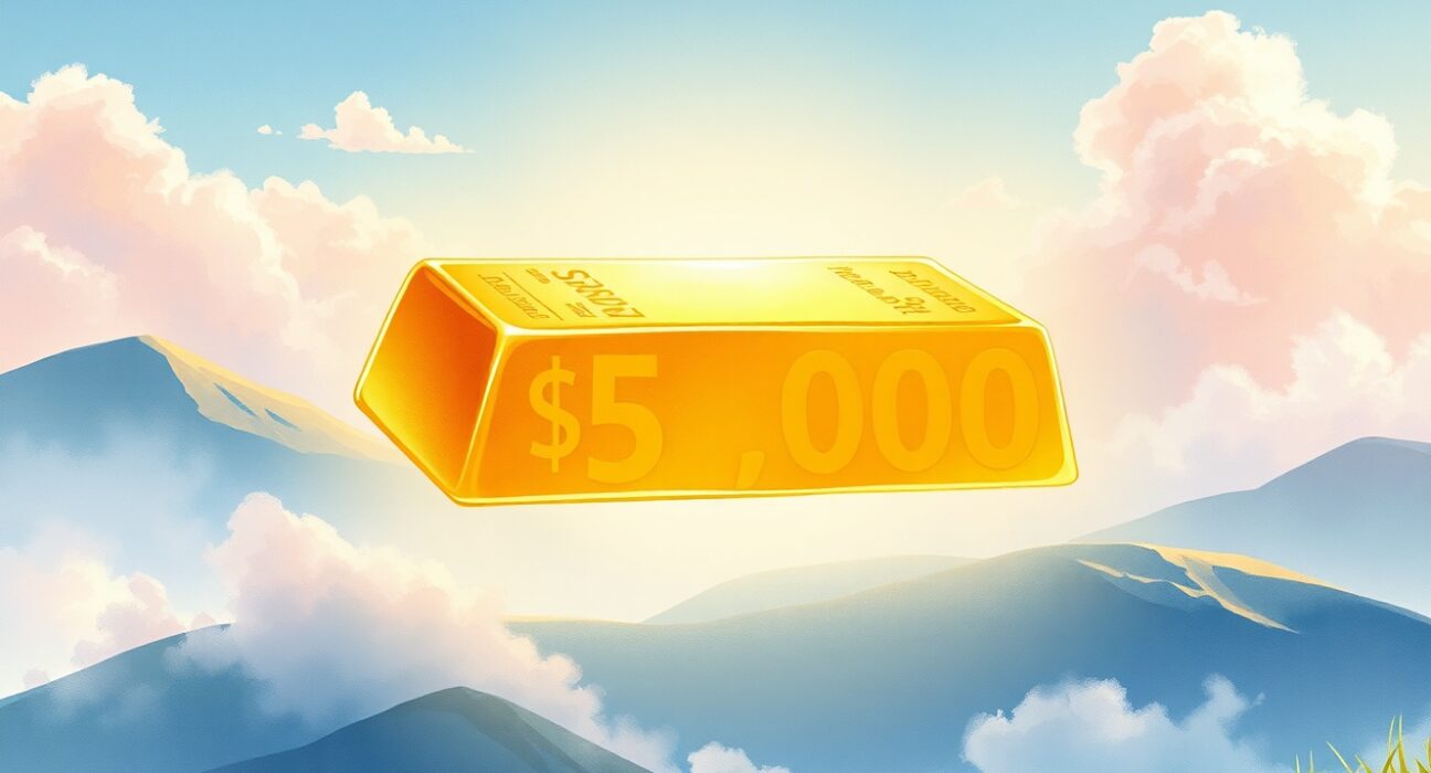 Gold price analysis showing market dynamics above $5,000 with US economic data focus.