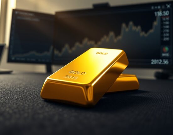 Gold price analysis with bullion bar and market chart, highlighting XAU/USD stability above $4,750.