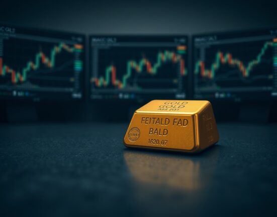 Gold bullion bar representing market stability amid US-Iran tensions and Federal Reserve policy uncertainty.