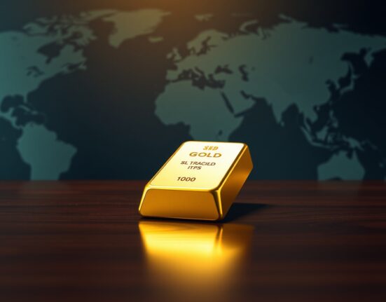 Gold bullion bar representing market stability amid US-Iran tensions and Federal Reserve policy uncertainty.