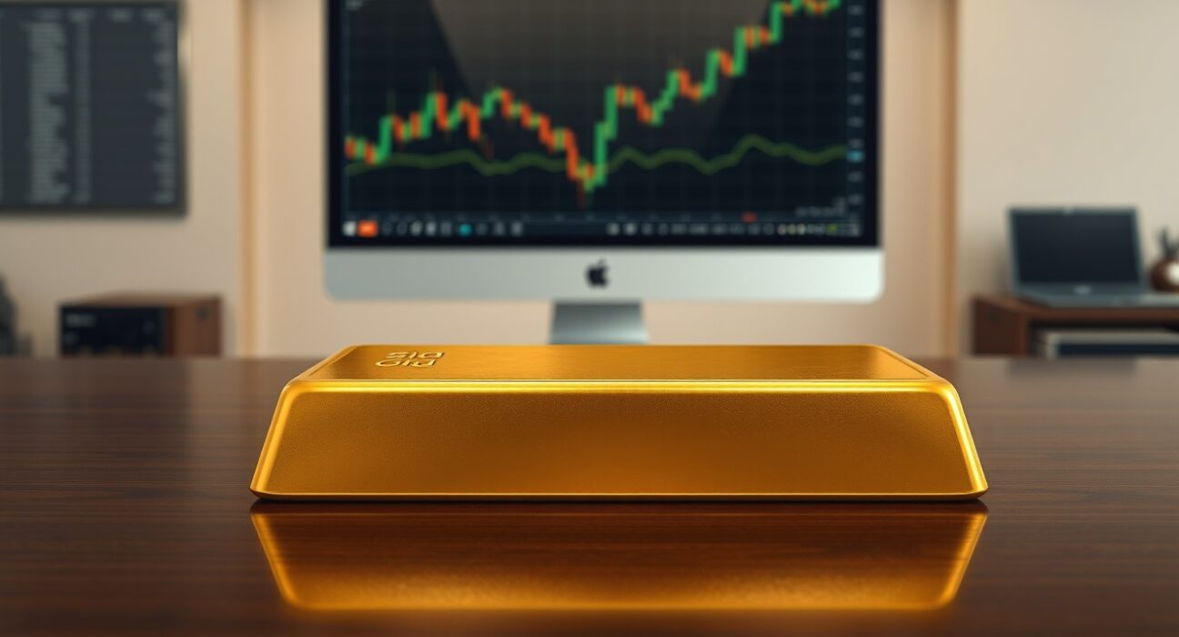 Gold bullion bar representing market uncertainty amid central bank decisions and inflation risks in 2025