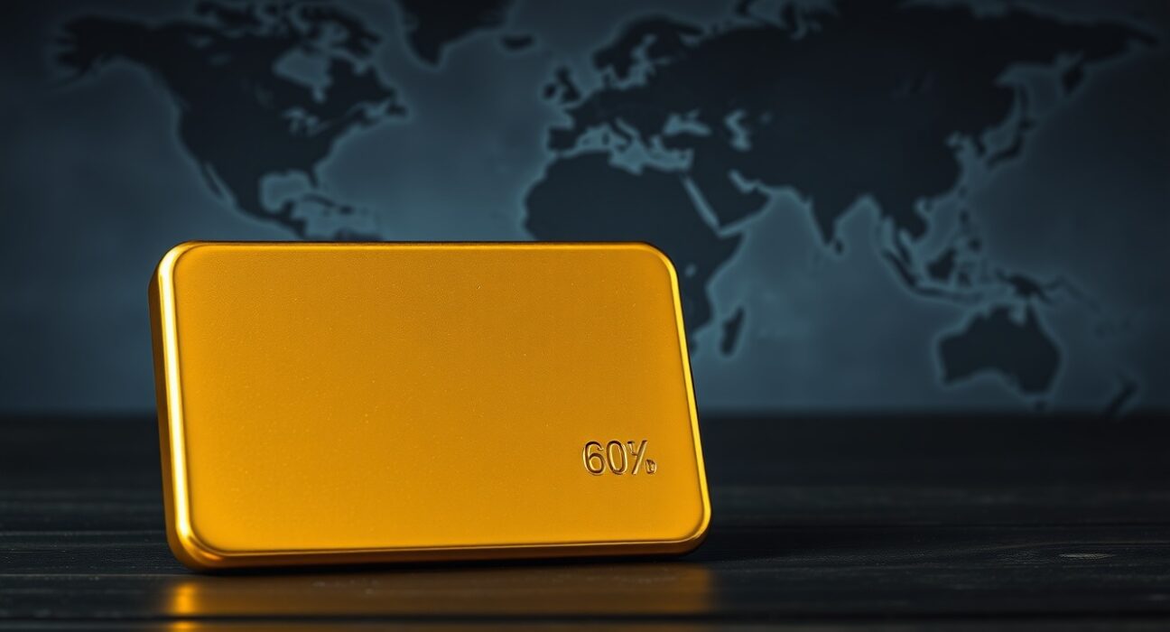 Gold bullion bar representing market consolidation during US-Iran ceasefire negotiations impacting currency values.