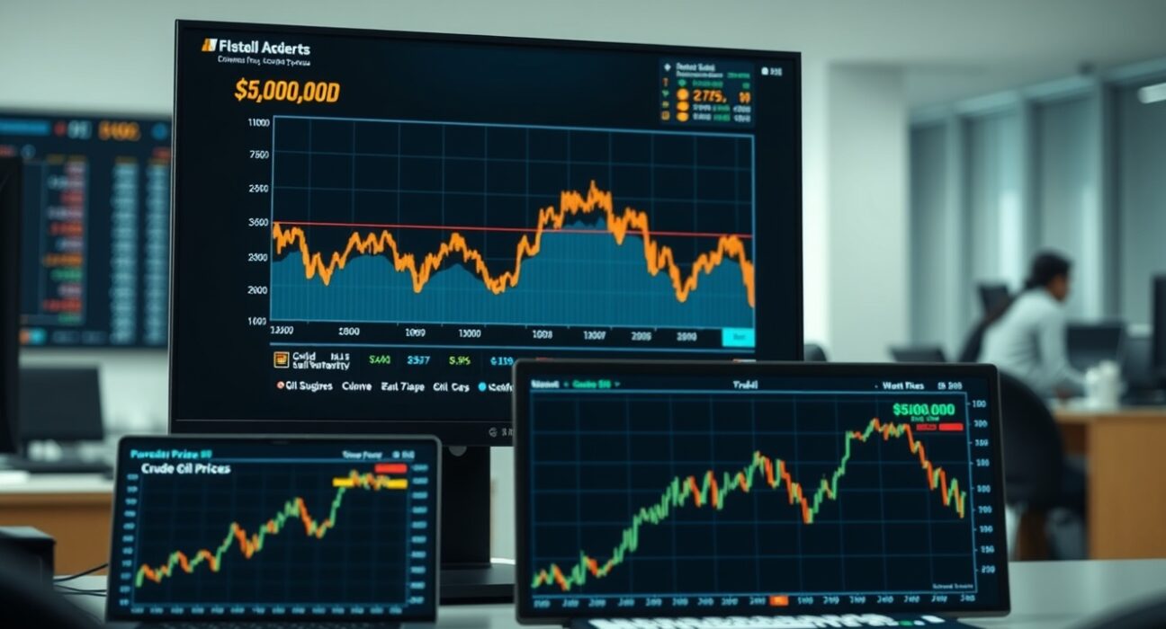 Breaking news on gold price crash below $5,000 amid rising oil prices and inflation fears.