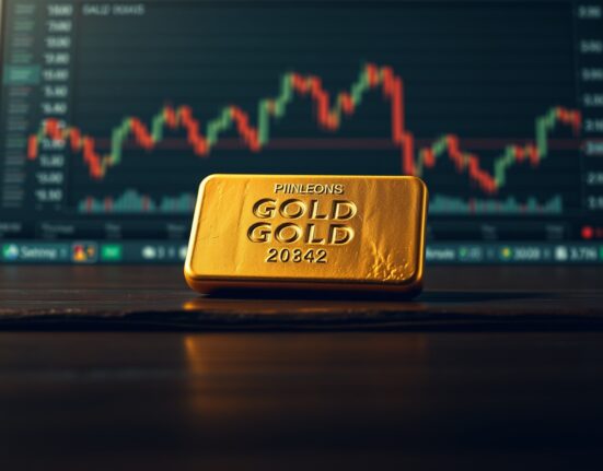 Gold bullion bar representing market price fluctuations amid geopolitical developments