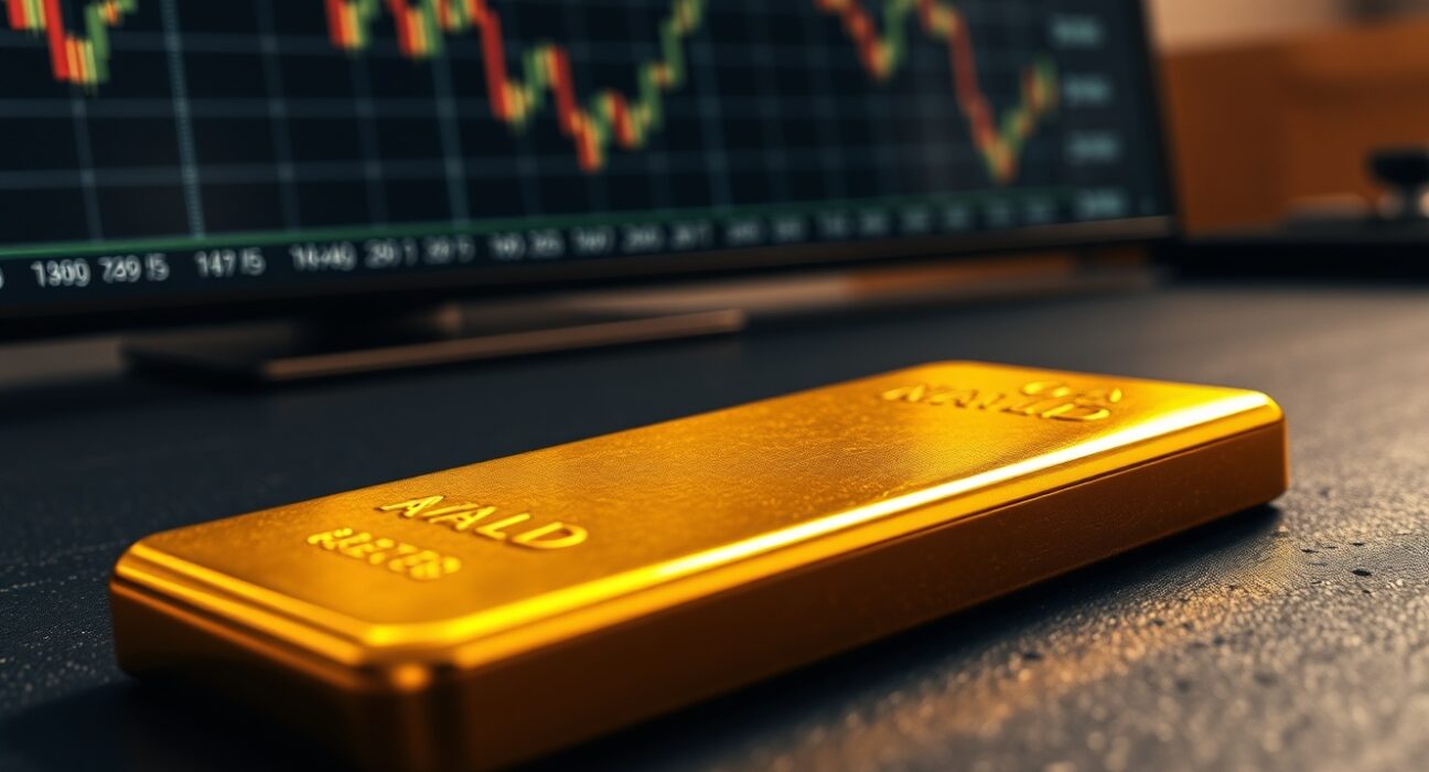 Gold bullion bar representing the fluctuating gold price amid geopolitical and economic uncertainty.