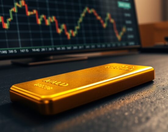 Gold bullion bar representing the fluctuating gold price amid geopolitical and economic uncertainty.