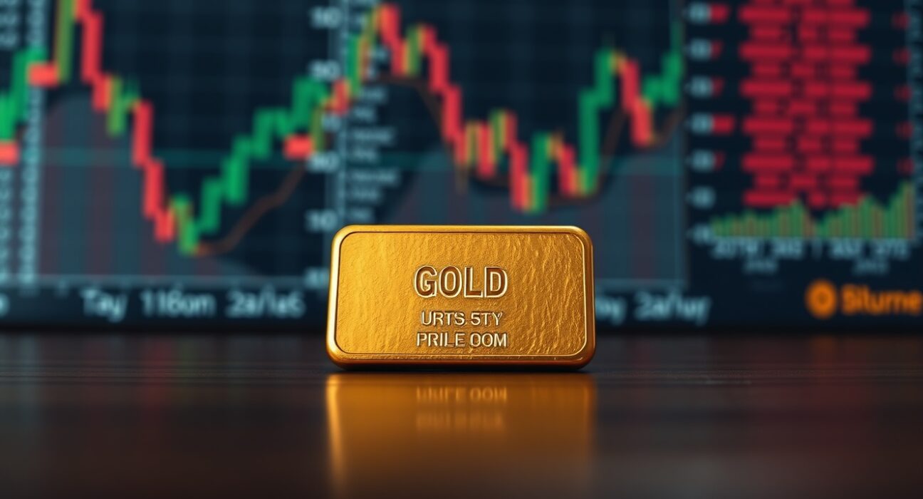 Gold bullion bar representing the market analysis on gold price limitations from the Fed and US Dollar.