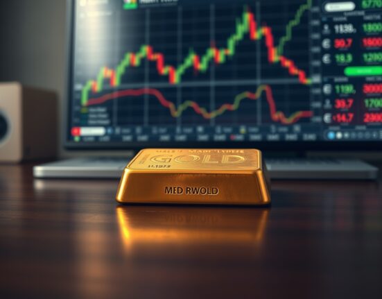 Gold bullion bar representing market uncertainty amid Federal Reserve monetary policy decisions.