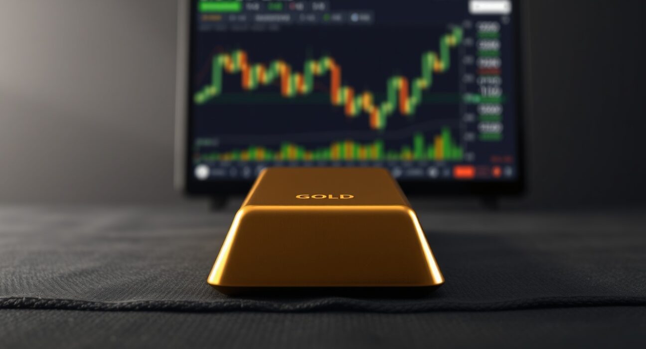 Gold bullion bar representing TD Securities' $5,000 gold price forecast and market analysis.