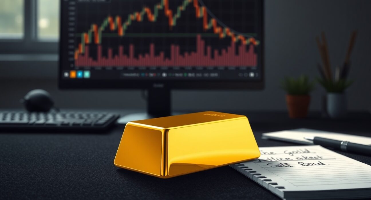 Gold bullion bar representing market analysis and price resilience amid volatility.