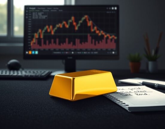 Gold bullion bar representing market analysis and price resilience amid volatility.