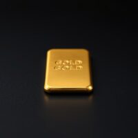 Gold bullion bar representing OCBC's 2025 market analysis and price forecast.