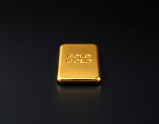 Gold bullion bar representing OCBC's 2025 market analysis and price forecast.