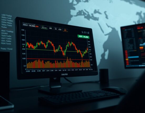 Gold price forecast chart showing XAU/USD trading below $4,850 amid US-Iran diplomatic talks.
