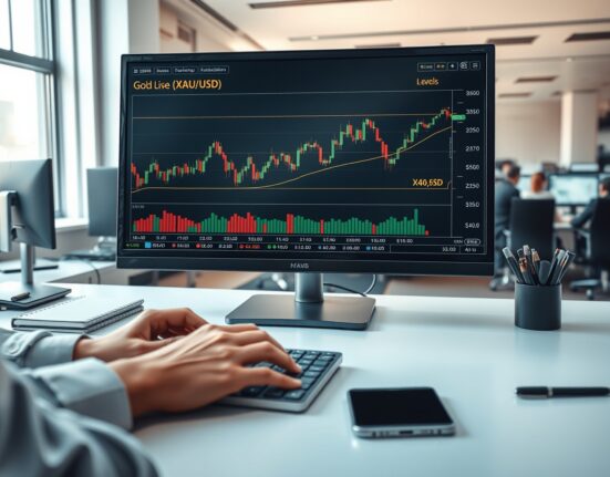 Gold price forecast analysis showing XAU/USD technical chart with key $4,600 resistance level marked.