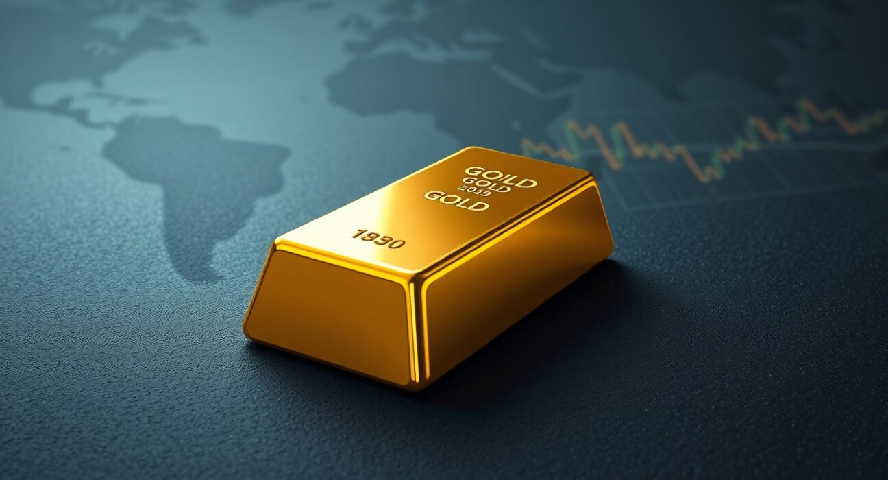 Gold bullion bar representing the safe-haven asset holding value above $4,700 amid market uncertainty.