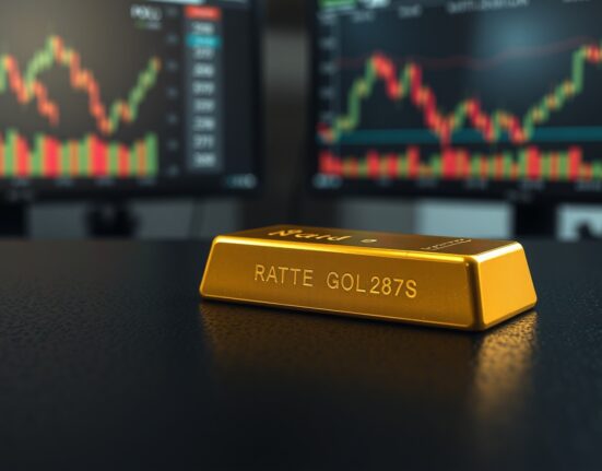 Gold bullion bar representing market price movement amid inflation and rising US bond yields.