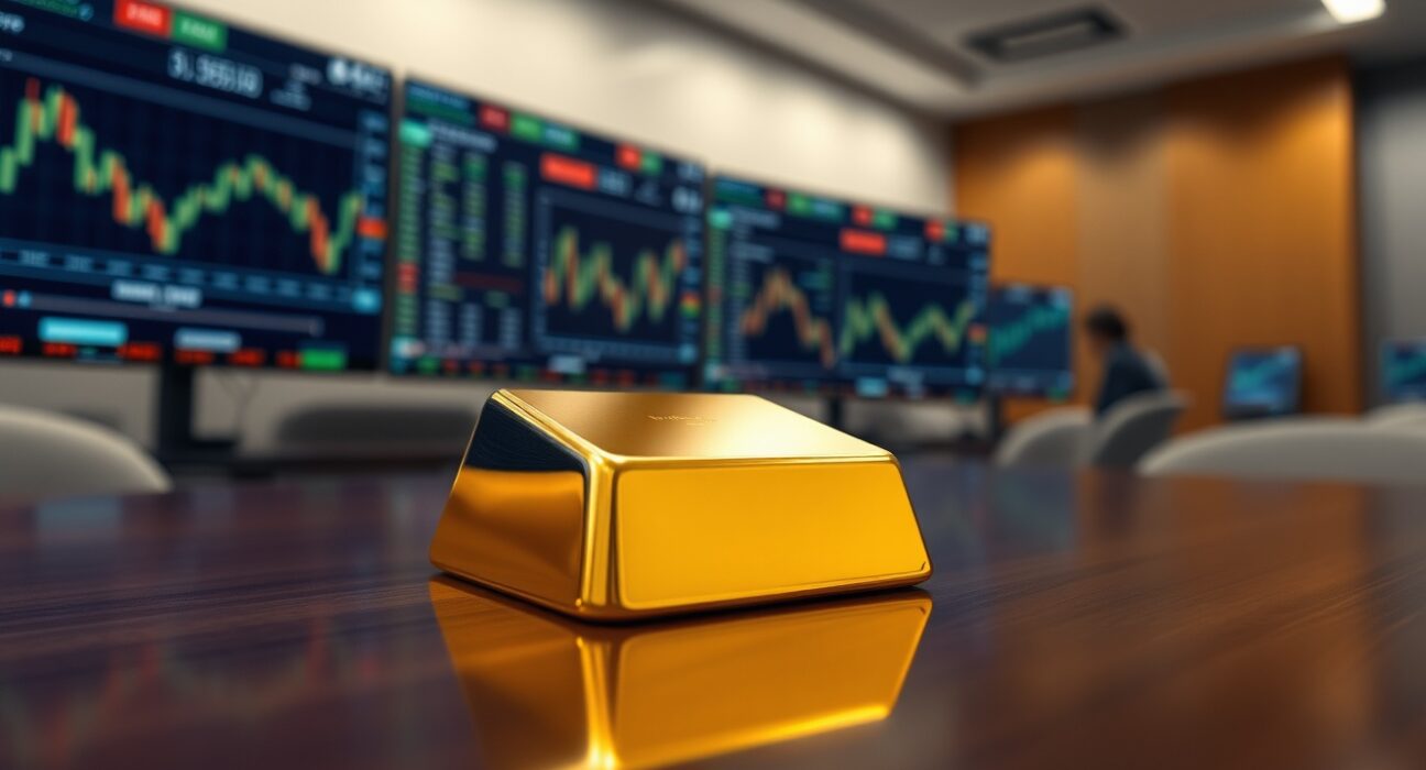 Gold bullion bar representing the stalled price as inflation and USD trends conflict.