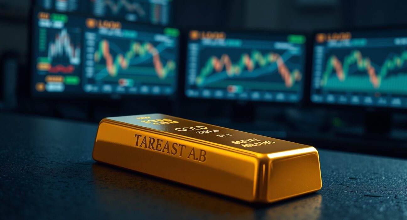 Gold bullion bar representing market stability amid Iran ceasefire negotiations.