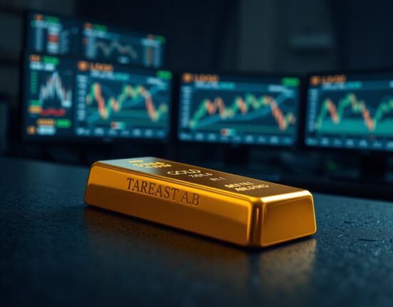 Gold bullion bar representing market stability amid Iran ceasefire negotiations.