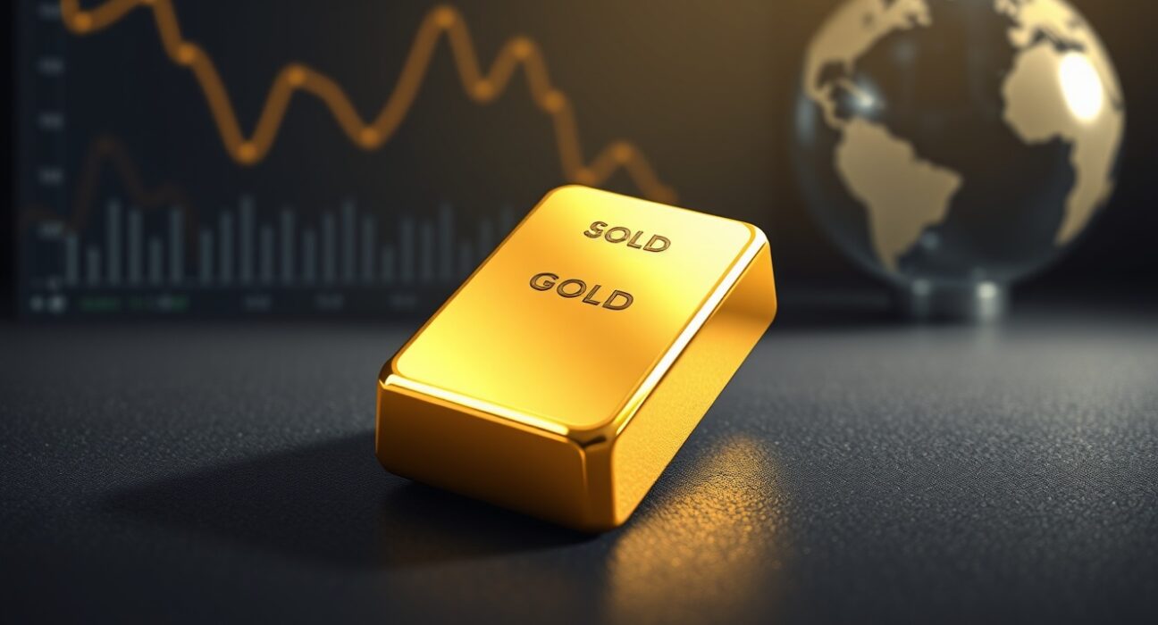 Gold price analysis with bullion reflecting market uncertainty amid Iran diplomacy and Federal Reserve policy.