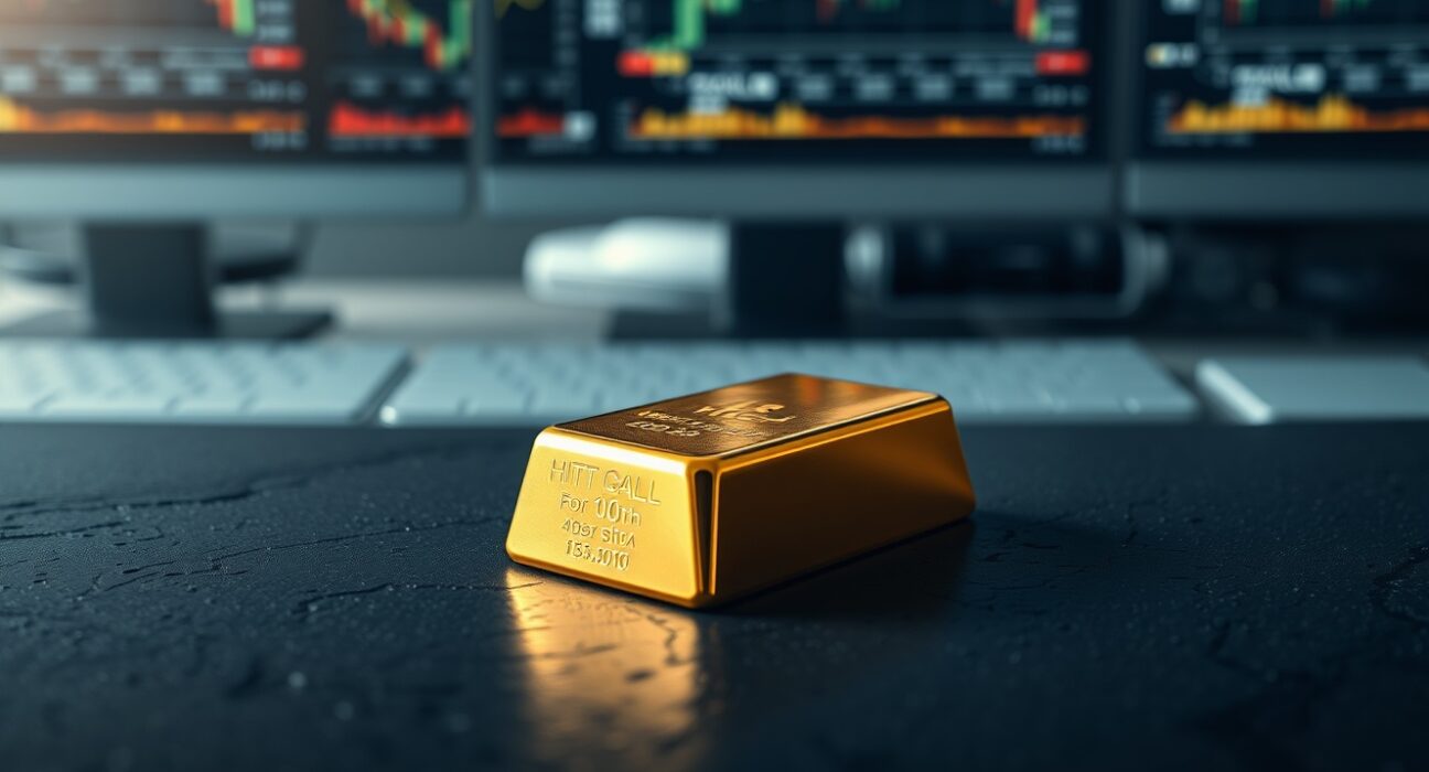 Gold bullion bar representing safe-haven asset demand during Middle East geopolitical tensions.