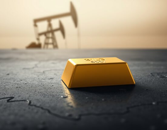 Gold bullion bar representing price stability amid oil-driven inflation risks in 2025 markets.