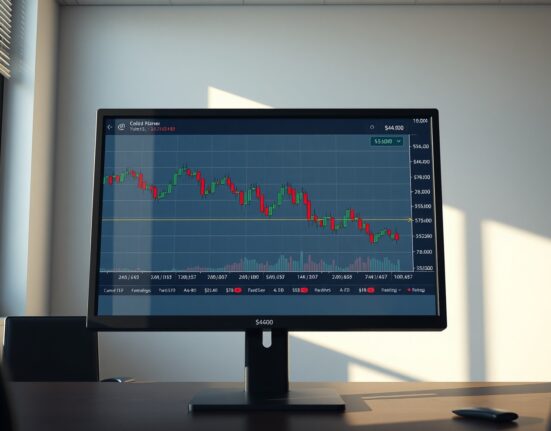 Gold price chart showing technical analysis with $4,600 support level under threat in current market conditions
