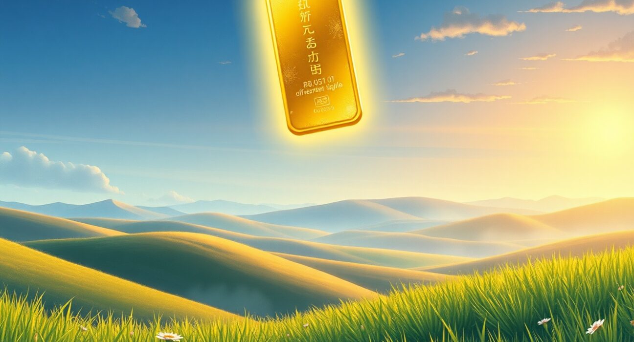 Gold price reaches a new all-time high above $5,200 per ounce, symbolizing market strength.