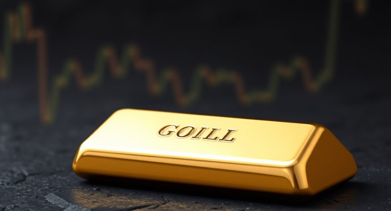 Gold bullion bar representing the gold price recovery as sellers fail to hold below $4,600.