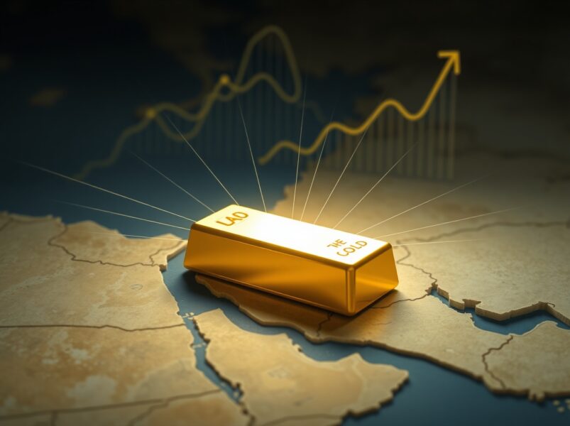 Historic surge in gold price driven by geopolitical risk and anticipation of key US economic indicators.