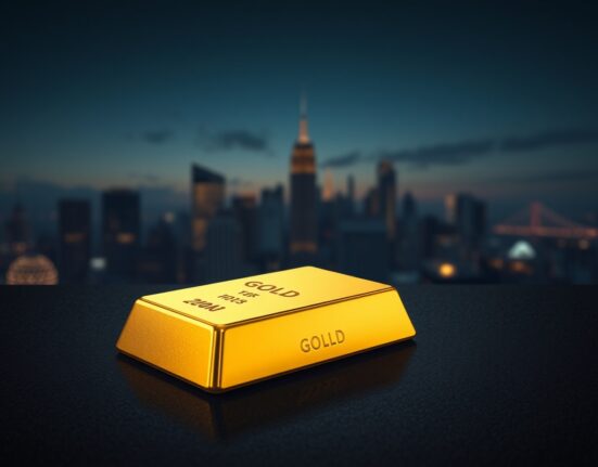 Gold bullion bar representing stable gold prices amid shifting interest rate expectations.