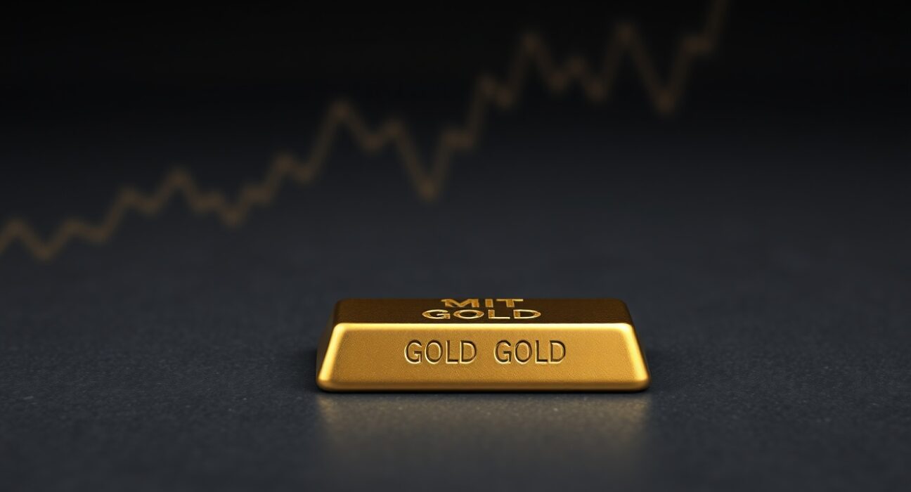 Gold bullion bar representing stable gold prices ahead of key US inflation data release.