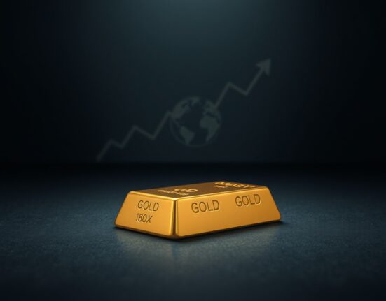 Gold bullion bar representing stalled price momentum amid market pressures.