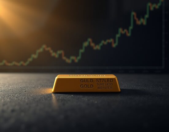 Gold bullion bar representing market stability ahead of US CPI inflation data release.