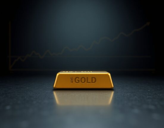 Gold bullion bar representing steady price amid Iran talks and US dollar volatility.