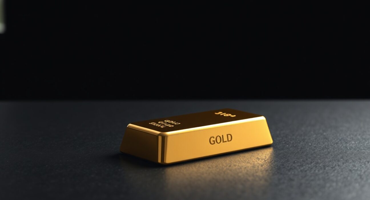 Gold bullion bar representing the current stable but struggling gold price market.
