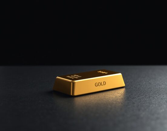 Gold bullion bar representing the current stable but struggling gold price market.