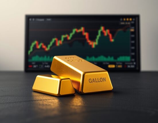 Gold bullion bar representing the struggling gold price amid economic and geopolitical news.