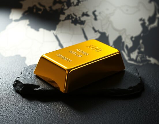 Gold bullion bar representing the surge in gold prices amid geopolitical developments in Iran