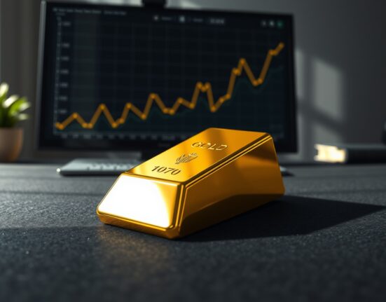 Gold bullion bar representing the current surge in gold prices and market stability.