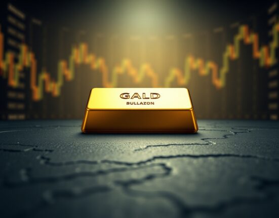 Gold bullion bar representing the historic price surge above $4,800 amid geopolitical news.